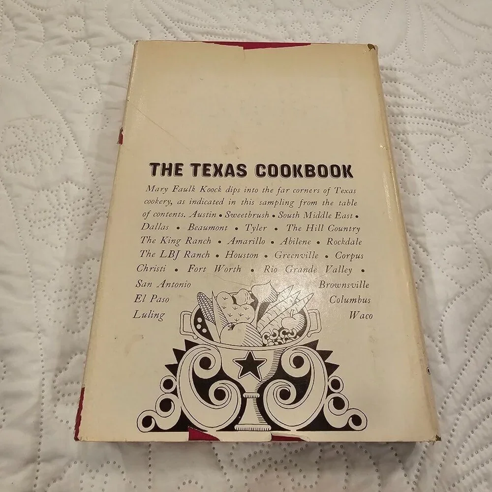 Vintage The Texas Cookbook By Mary Faulk Koock 1965 Hardcover First Edition